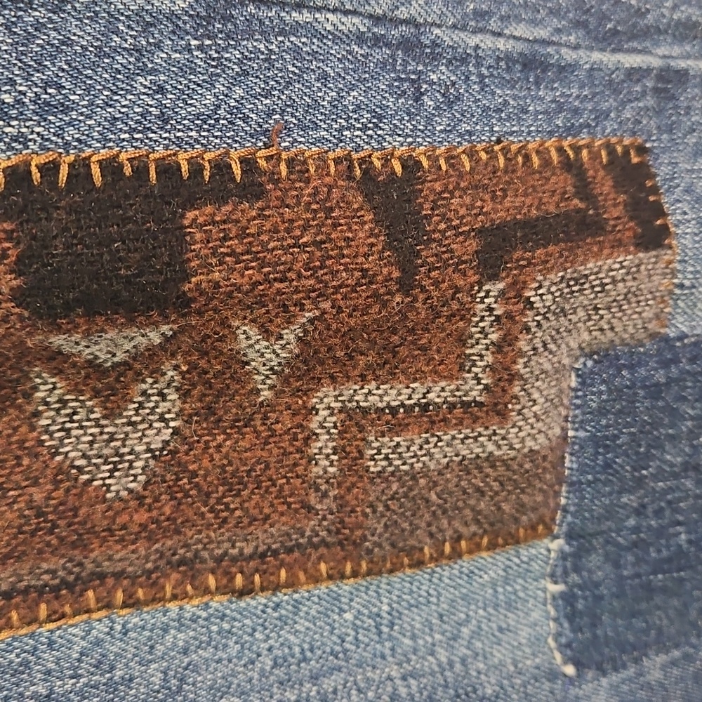 Lucky Legend Blue Patchwork Jeans - image 4